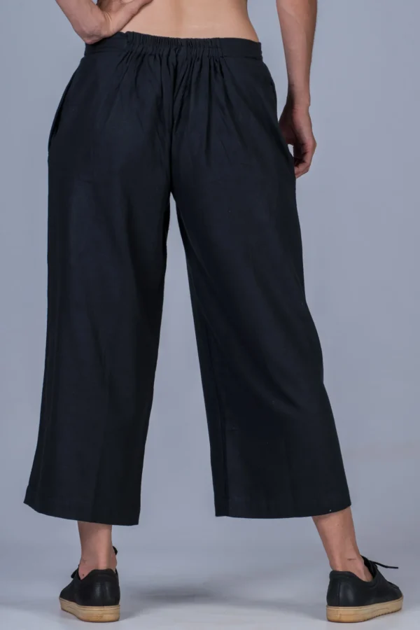 Black Khadi Pants - NILA - Image 4