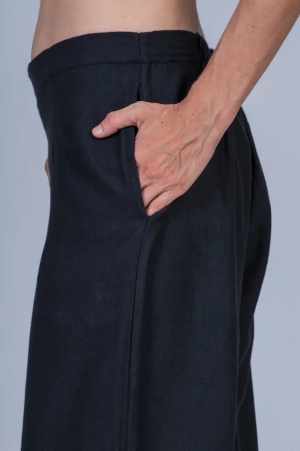 Black Khadi Pants - NILA - Image 5