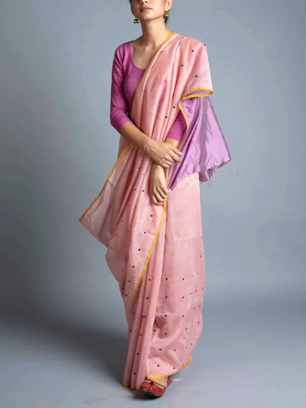 Dot Booti Pink Saree