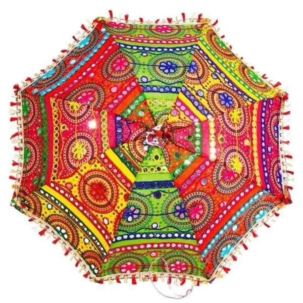 Jaipuri Handmade Embroidered Umbrella - Image 3