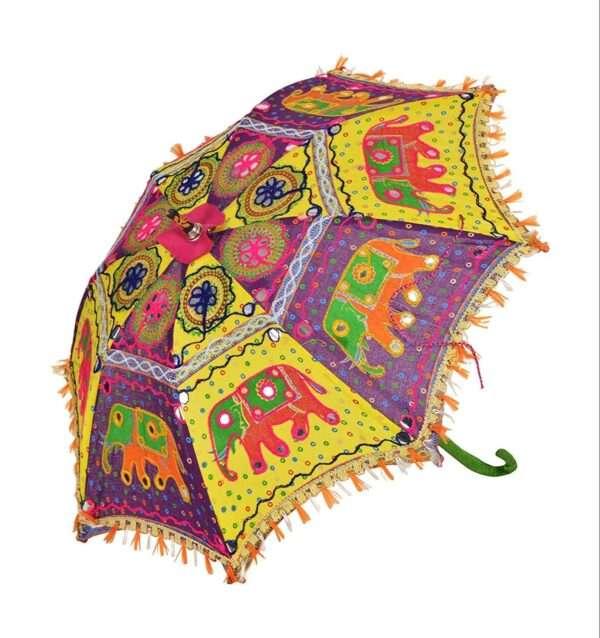 Jaipuri Handmade Embroidered Umbrella - Image 2