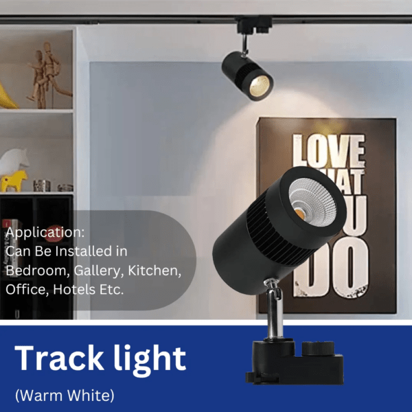 16 Watt LED Black Body Track Light For Focusing Wall Or Photo Frame - Image 4