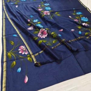 Hand-Painted Chanderi Silk Sarees