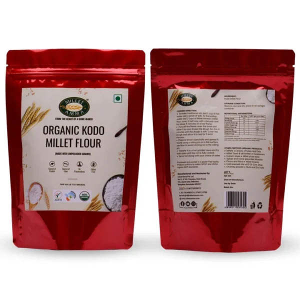 Siridhanya Flour Combo Organic Millet Pack of 5 (5 Kg - Each 1 Kg) | Positive Millets due to its balanced Nutritional Profile | Kodo , Foxtail, Browntop, Little, Barnyard - Image 3