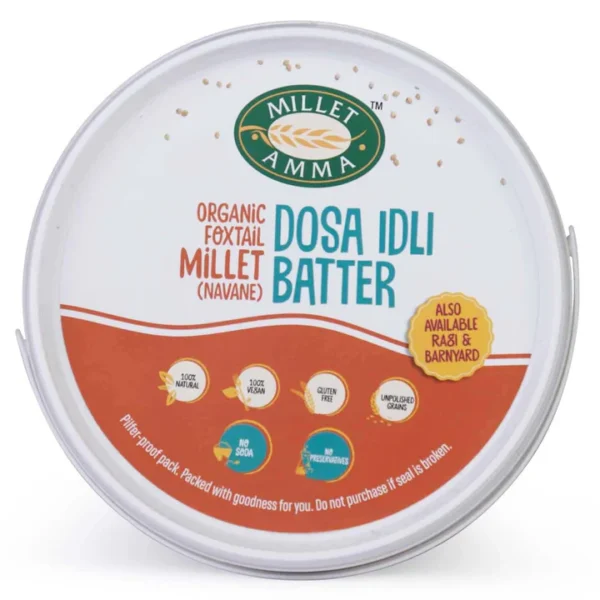 Foxtail Millet Dosa Idli Batter Organic 1kg (Delivering Bangalore Only)