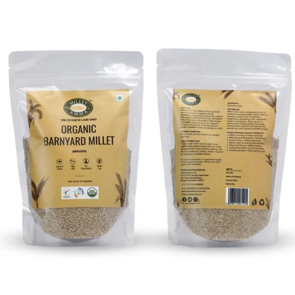 Siridhanya Grain Combo Organic Millet Pack of 5 (2.5 Kg - Each 500g) | Positive Millets due to its balanced Nutritional Profile | Kodo , Foxtail, Little, Barnyard , Browntop - Image 3