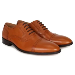 Men Tan Leather Shoes