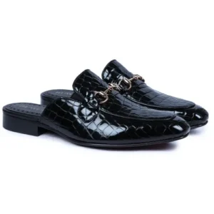 Croco Embossed Mule Shoes