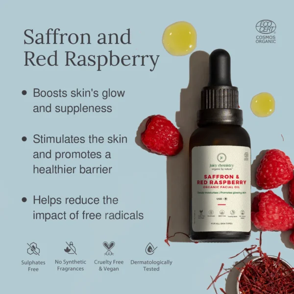 Saffron And Red Raspberry Facial Oil - Image 2