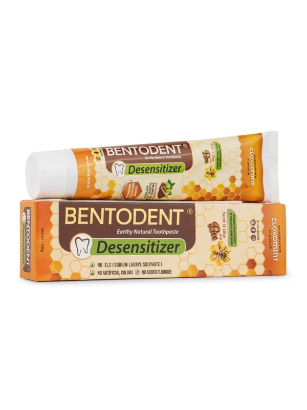 BENTODENT TOOTHPASTE - DESENSITIZER NATURAL SENSITIVITY RELIEF TOOTHPASTE WITH CLOVE AND MINT - 100 GM - Image 2