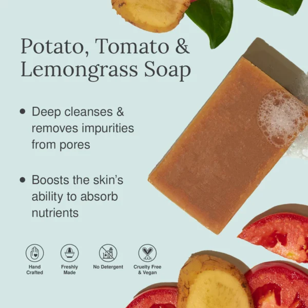 Potato, Tomato And Lemongrass Soap - Image 3